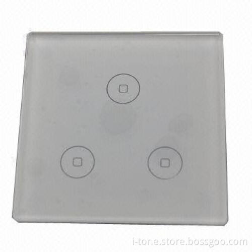 Three Gang Intelligent Switch, 50/60Hz Frequency, Sized 86 x 86mm
